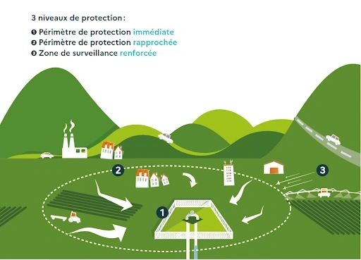 3 niveaux de protection : 1 protection immédiate - 2 protection rapprochée - 3 surveillance renforcée